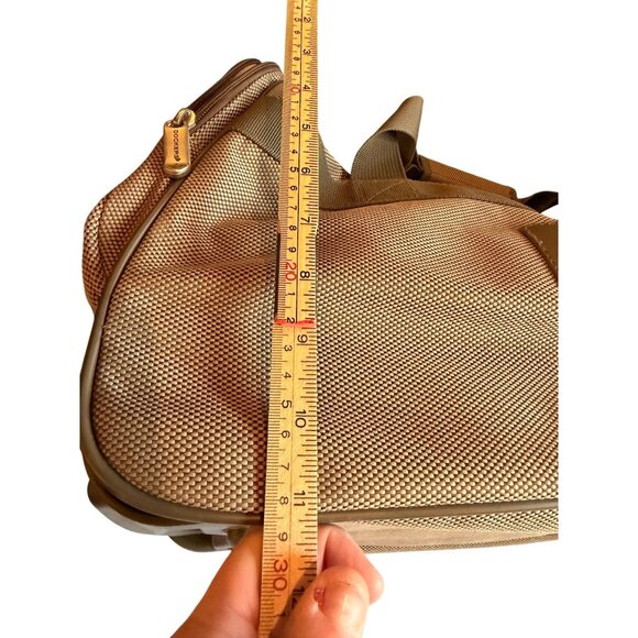 Dockers Beige Rolling Duffel Bag With Telescopic Handle & Multiple Compartments - Picture 5 of 16